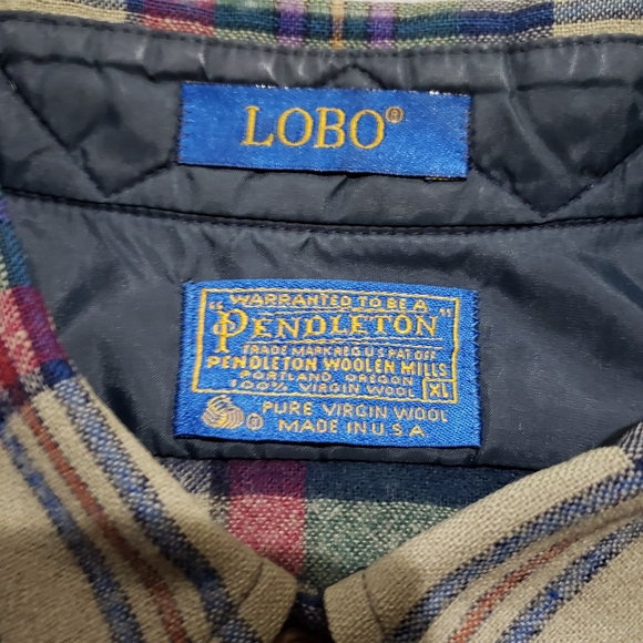 Pendleton LOBO Button Down Plaid Wool - Picture 2 of 3